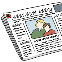 Zeichnung: Zeitung